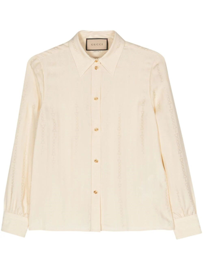 Shop Gucci Shirt In Beige