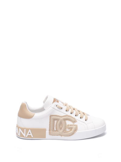 Shop Dolce & Gabbana `portofino` Low-top Sneakers In White