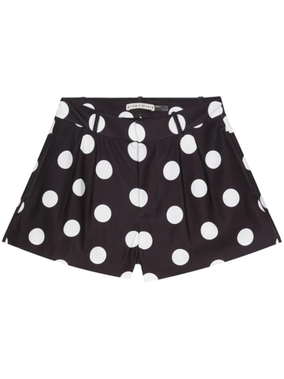 Shop Alice And Olivia Polka Dots Shorts In Black  