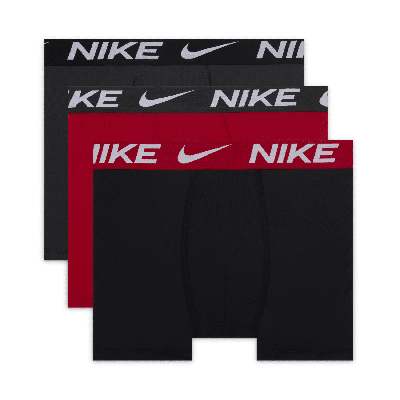 Shop Nike Essentials Big Kids' Dri-fit Boxer Briefs (3-pack) In Red