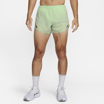 Shop Nike Men's Aeroswift Dri-fit Adv 4" Brief-lined Running Shorts In Green