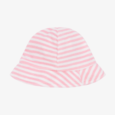 Shop Kissy Kissy Baby Girls Pink Cabana Terry Stripes Hat