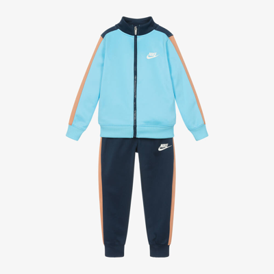 Shop Nike Boys Navy Blue Swoosh Tracksuit