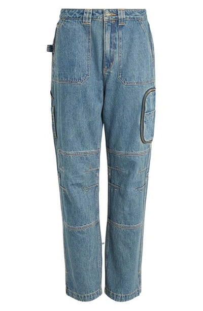 Shop Allsaints Florence Cargo Jeans In Vintage Indigo