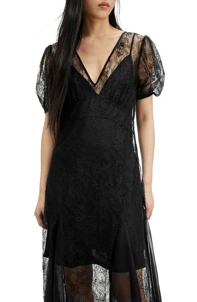 Shop Allsaints Rayna Lace Dress In Black