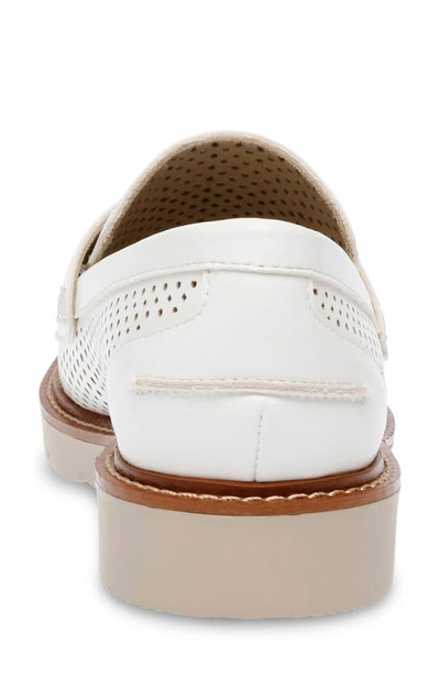 Shop Anne Klein Emmylou Loafer In White Perforated