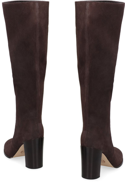 Shop Michael Michael Kors Michael Kors Luella Suede Knee High Boots In Brown