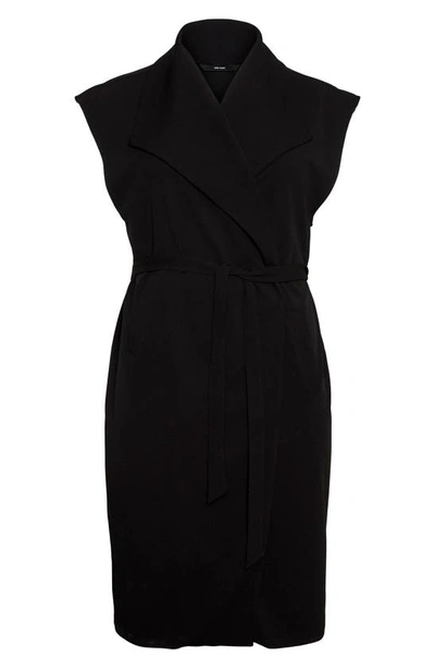 Shop Vero Moda Curve Allison Long Vest In Black