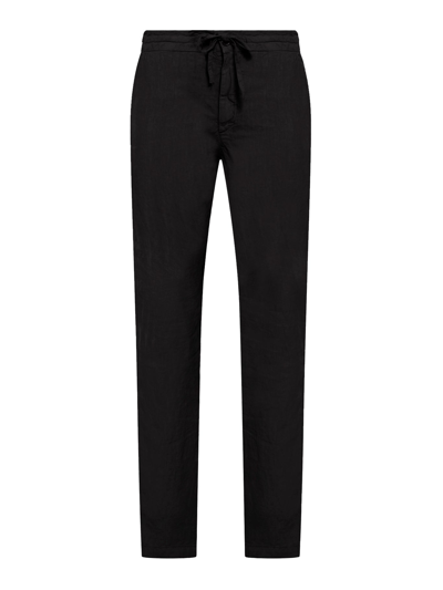 Shop 120% Lino Linen Trousers In Black