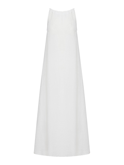 Shop 120% Lino Long Linen Dress In White