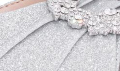 Shop Nina Corrine Crystal Peep Toe Pump In New Silver