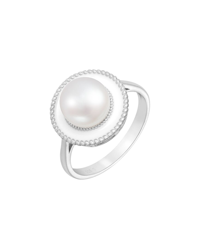 Shop Splendid Pearls Silver 7-7.5mm Pearl Ring
