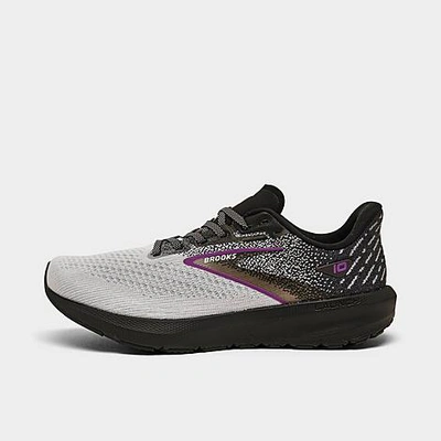 Shop Brooks Women's Launch 10 Running Shoes In Black/white/violet