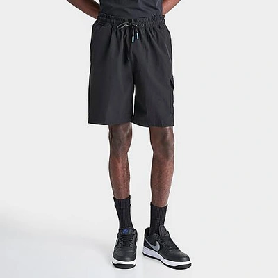 Shop Hoodrich Men's Og Splatter Woven Shorts In Black/white/radiance Blue