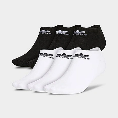 Shop Adidas Originals Trefoil No-show Socks (3-pack) In Black/white