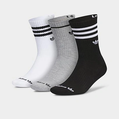 Shop Adidas Originals Adidas Women's Originals Roller 3.0 Crew Socks (3-pack) In White/grey/black