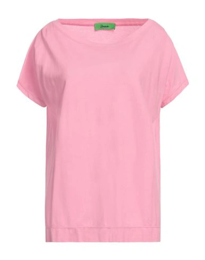 Shop Drumohr Woman T-shirt Pink Size L Cotton