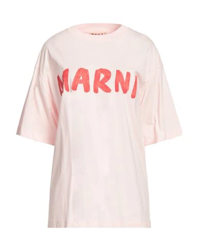 Shop Marni Woman T-shirt Light Pink Size 8 Cotton