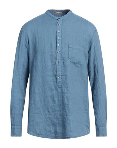 Shop Imperial Man Shirt Slate Blue Size Xl Linen