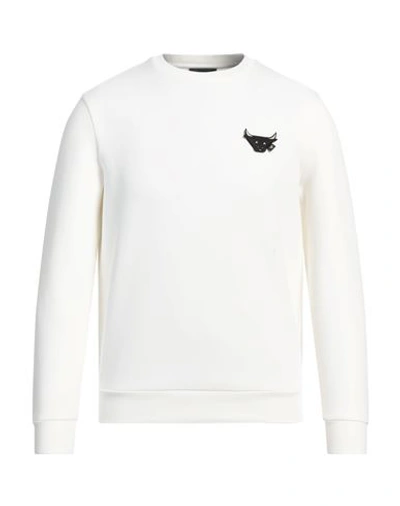 Shop Emporio Armani Man Sweatshirt White Size Xs Cotton, Polyester, Elastane