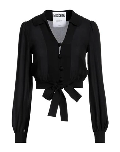Shop Moschino Woman Shirt Black Size 4 Silk