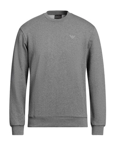 Shop Emporio Armani Man Sweatshirt Grey Size S Cotton, Polyester, Elastane