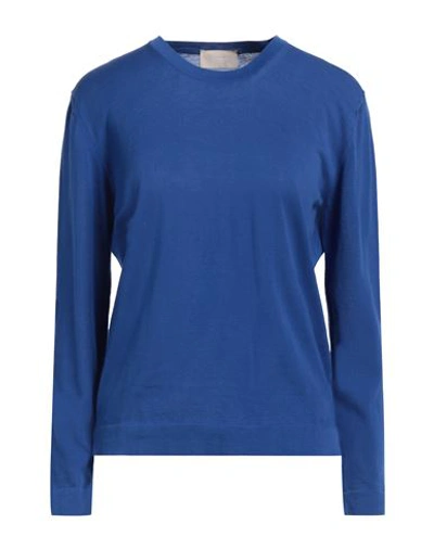 Shop Drumohr Woman Sweater Bright Blue Size M Cotton