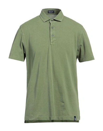 Shop Drumohr Man Polo Shirt Green Size Xl Cotton