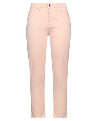Shop Vicolo Woman Jeans Blush Size M Cotton, Elastomultiester, Elastane In Pink