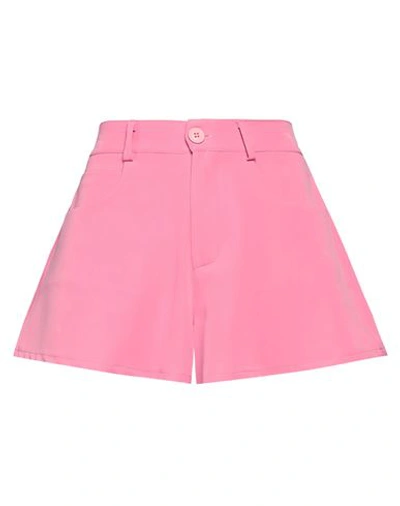Shop Vanessa Scott Woman Shorts & Bermuda Shorts Fuchsia Size M Polyester, Elastane In Pink