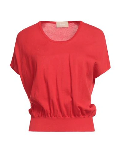Shop Drumohr Woman Sweater Tomato Red Size S Cotton