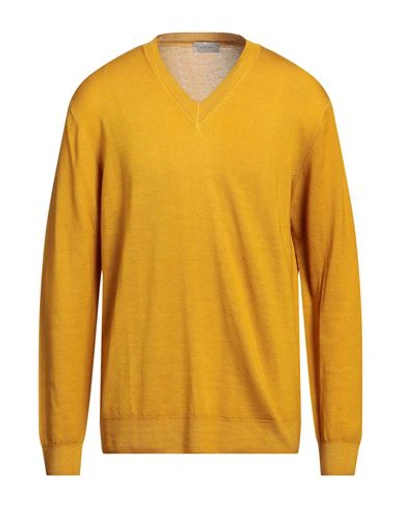 Shop Altea Man Sweater Ocher Size L Virgin Wool In Yellow