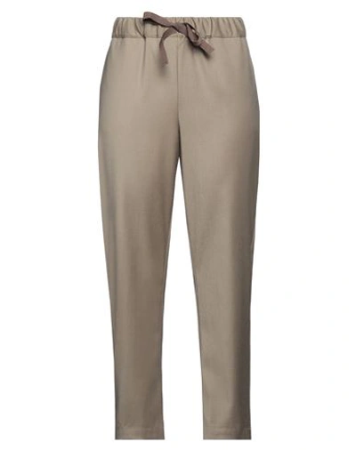 Semicouture Woman Pants Sand Size 10 Virgin Wool, Polyester, Viscose, Elastane In Beige