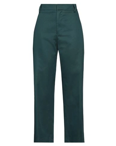 Shop Grifoni Woman Pants Deep Jade Size 8 Cotton In Green