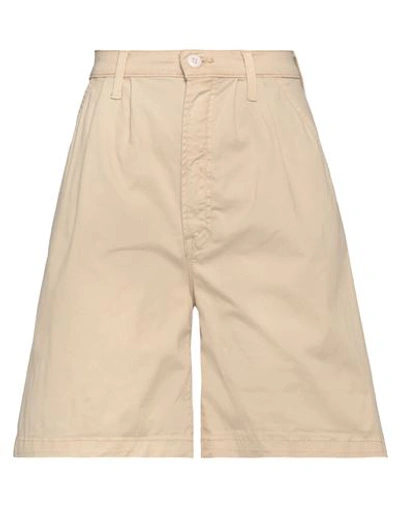 Shop Mother Woman Shorts & Bermuda Shorts Ivory Size 26 Cotton, Elastane In White