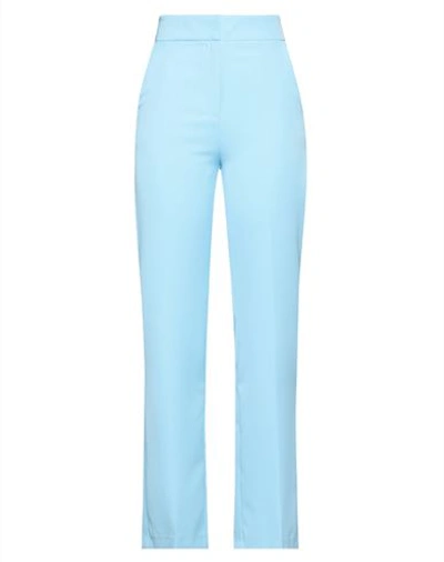 Actualee Woman Pants Sky Blue Size 6 Polyester, Elastane In Blue