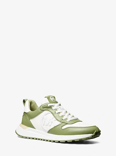 Shop Michael Kors Dev Two-tone Trainer In Green