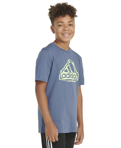 Shop Adidas Originals Big Boys Short-sleeve Paper Graphic Cotton T-shirt In Preloved Ink