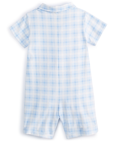 Shop First Impressions Baby Boys Friendship Plaid Sunsuit, Created For Macy's In Lunar