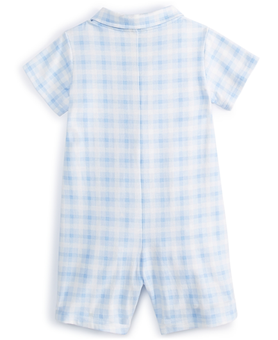 First Impressions Baby Boys Friendship Plaid Sunsuit, Created For Macy's In Lunar
