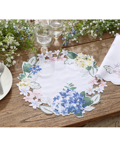 Shop Elrene Spring Hydrangea Bouquet Cutwork Round Placemat In Multi