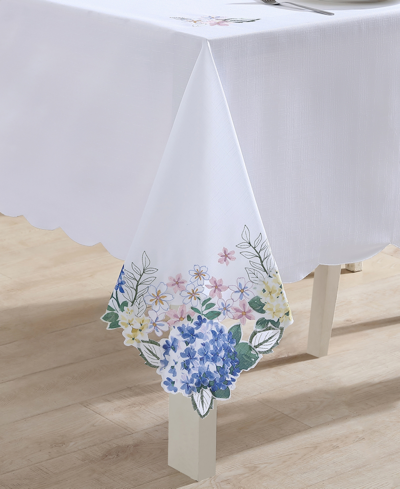 Shop Elrene Spring Hydrangea Bouquet Cutwork Tablecloth, 60" X 120" In Multi