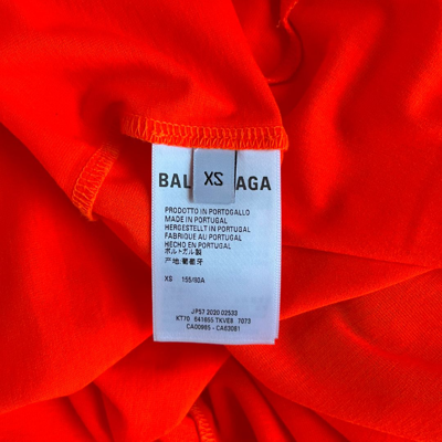 Pre-owned Balenciaga Oversized Neon Orange T Shirt