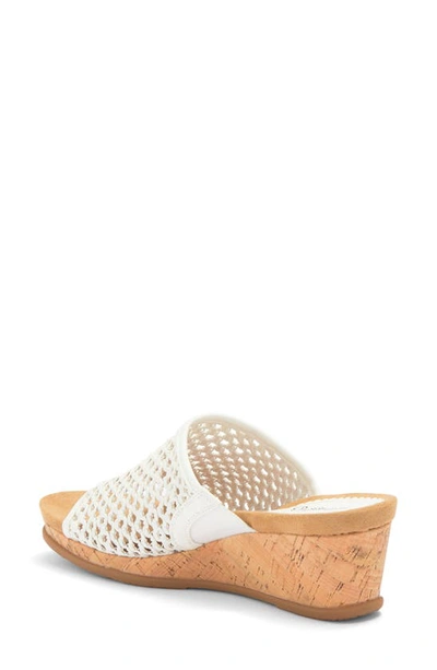 Baretraps Flossey Platform Slide Wedge Sandals In White