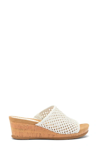 Baretraps Flossey Platform Slide Wedge Sandals In White