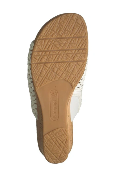 Baretraps Flossey Platform Slide Wedge Sandals In White