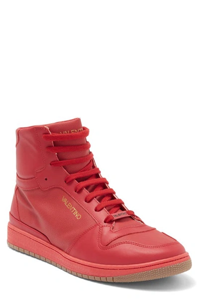 Shop Valentino By Mario Valentino Louis High Top Sneaker In Red