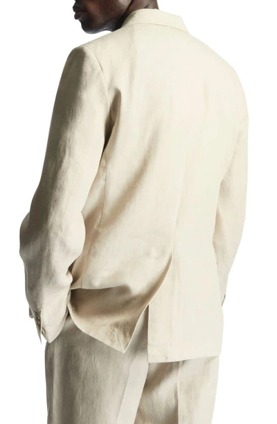 Shop Cos Regular Fit Linen Blazer In Mole Dusty Light