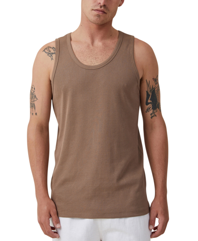 Shop Cotton On Men's Loose Fit Rib Tank Top In Coffee