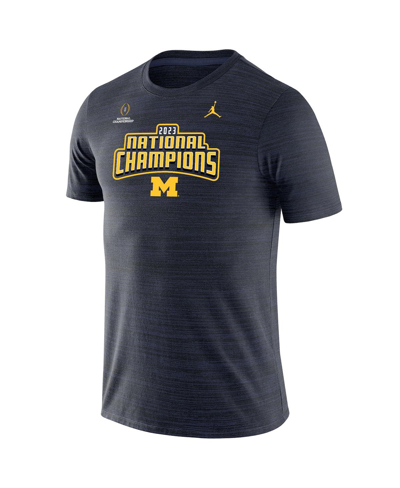 Jordan Men's  Brand Navy Michigan Wolverines College Football Playoff 2023 National Champions Velocit In Navy